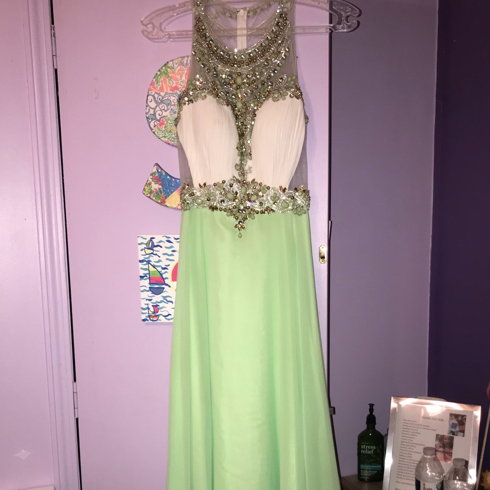 Pistachio Green Prom Dress